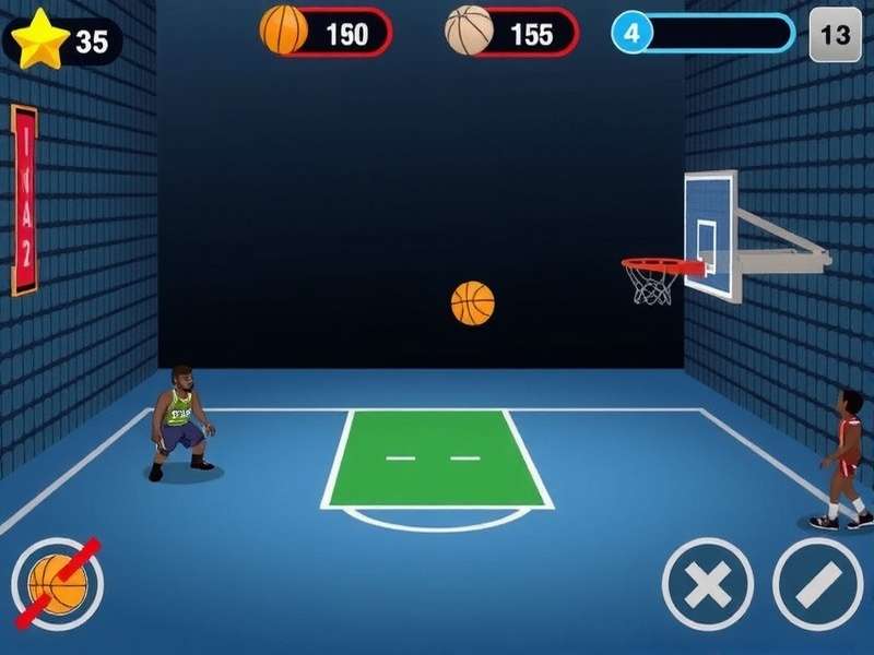 Intense basketball action in Basket Heroes IN Basket Heroes IN Gameplay